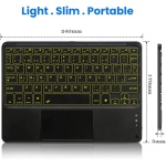 KOOCHUWAH Teclado K08 Bluetooth con Touchpad QWERTY Español, Compatible con iPad Galaxy Tab Tablets Portátil Teléfonos Inteligentes. - Imagen 2