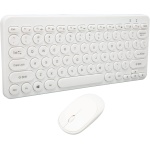 TOPINCN Combo de Ratón y Teclado de 78 Teclas, Combo de Ratón y Teclado Inalámbrico de 2,4G, Botones de Silencio Inalámbricos de 2,4G, Serigrafía UV, Moda Retro para Oficina (Blanco) - Imagen 4