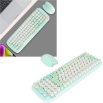 Ratón con Teclado Inalámbrico, Lindo Teclado con Teclas Redondas, Combinación de Ratón, Teclado de Máquina de Escribir Colorido de Tamaño Completo, Ratón óptico para Ordenador - Imagen 7