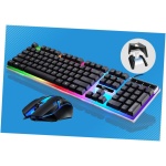 Gadpiparty Colocar Teclado De Computadora con Cable Teclado Led Teclado Inalambrico Led Teclado Inalambrico Mecanico Teclado Mecanico Inalambrico Teclado con Cable Ratón y Teclado USB - Imagen 3