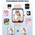 GRV Smartwatch, Pulsera Actividad Inteligente IP68 Impermeable Reloj Inteligente Mujer Hombre con Pulsómetro Monitor de Sueño Podómetro Notificación de Mensajes Reloj Deportivo (Rosa) - Imagen 7