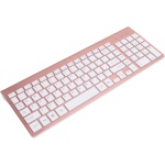 Ratón con Teclado Inalámbrico de 2,4G, Adaptador USB, Combinación de Teclado y Ratón Inalámbricos Ultradelgados de 102 Teclas, Ergonómico para Juegos (Oro Rosa) - Imagen 8