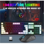 Censous de teclado y ratón inalámbricos para juegos 2.4G, teclado y ratón bicolor sin desvanecimiento - Imagen 7