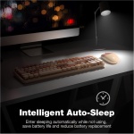 KNOWSQT Combo de teclado y ratón inalámbrico, té de leche, 104 teclas, tamaño completo, 2.4 GHz, teclados coloridos, receptor USB, Plug and Play, para Windows, Mac, PC, portátil, escritorio - Imagen 4