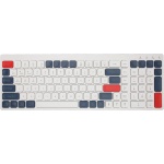 WINH Combo de Teclado y Ratón, Juego de Teclado Inalámbrico de Carga Tipo C, Teclas Redondas Ergonómicas de 2,4 GHz para Teléfono (Blanco Azul) - Imagen 5