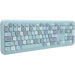 BROLEO Juego de ratón y teclado inalámbrico para ordenador (666 juego inalámbrico azul, colores mezclados) - Imagen 2
