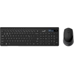 Genius SlimStar 8230 - Juego de teclado y mouse inalámbricos Bluetooth de 5.3 y 2.4 GHz, 12 teclas de función multimedia, diseño de tamaño completo del Reino Unido, mouse con sensor óptico, 1200 ppp, - Imagen 2
