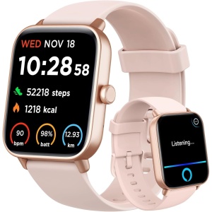 Reloj Inteligente para Hombre Mujer, Alexa Incorporado, 1,8" Reloj de Fitness para Mujeres 100+ Modos Deportivos, natación/SpO2/estrés/monitor de sueño, IP68 Impermeable, para Android iOS