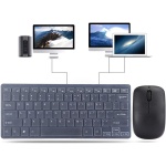 Mini Teclado Inalámbrico, Ergonómico, Reduce la Fatiga, Teclado Inalámbrico, Ratón, Combo Plug and Play para Office para Notebook(Negro, K-03) - Imagen 4