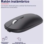 Trust Lyra Pack Teclado y Ratón Inalámbrico Bluetooth, QWERTY Español, 84% Plástico Reciclado, Combo Recargable Compacto para Windows, Mac, PC, Portátil, Tablet, iPad, Android, iOS, Negro - Imagen 7