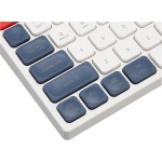 Goshyda Combo de Teclado Inalámbrico y Ratón, Teclas Redondas, Diseño Ergonómico, Modos de Conexión Duales, Adecuado para Teléfono, Tableta y Oficina (Blanco Azul) - Imagen 5