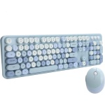 Combo de Mouse Teclado Inalámbrico Ratón Inalámbrico Juego de Mouse con Teclado de 104 TeclasCuter ARY, Combo de Mouse y Teclado Inalámbrico Unidad USB Omic Hanical Hand Feel - Imagen 8