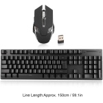 Combo de Ratón Y Teclado RGB, Ratón de Teclado para Juegos con Retroiluminación LED Inalámbrica, Ratón Ajustable 7D 3200DPI Y Juego de Ratón de Máquina de Escribir Ergonómico de 104 Teclas, para Compu - Imagen 6