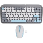 Combo de Teclado y Mouse Inalámbricos, Conectividad 2.4G y Bluetooth, Teclado Inalámbrico de 84 Teclas y Mouse Ergonómico para Computadora, Computadora de Escritorio, PC y - Imagen 6