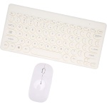 Annadue Combo de Ratón Y Teclado Inalámbrico, Juego de Teclado Y Ratón Inalámbrico 2,4G, Juego de Ratón Y Teclado Mini Office, Ergonómico, Teclado de 78 Teclas, Ratón de 4 Botones (White) - Imagen 2