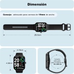 Reloj Inteligente Hombre con Llamadas y Voz de Alexa, 1.8" Smartwatch IP68 Reloj Deportivo Mujer con 100+ Modos Deportivos, Pulsera Actividad Pulsómetro/Monitor de Sueño/Podómetro para Android iOS - Imagen 7