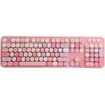 Teclado Inalámbrico de 2,4 GHz, Juego de Teclado y Ratón Inalámbrico de 104 Teclas, Bonito Teclado de Escritorio de Oficina para Ordenador (Color Rosa Mezclado) - Imagen 6