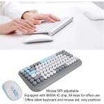 Combo de Teclado y Mouse Inalámbricos, Conectividad 2.4G y Bluetooth, Teclado Inalámbrico de 84 Teclas y Mouse Ergonómico para Computadora, Computadora de Escritorio, PC y - Imagen 2