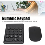 SUNGOOYUE Teclado Numérico Portátil Delgado de 2,4 GHz, Miniteclado Inalámbrico Negro, Conjunto Combinado de Ratón para Ordenadores Portátiles, Ordenadores de Sobremesa, Uso en Viajes y - Imagen 4