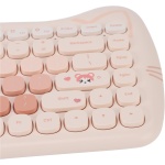 Teclado de Máquina de Escribir con Teclas Redondas Retro de 2,4G, Combinación de Teclado y Ratón Inalámbricos con Teclado de 84 Teclas y Juego de Ratón de 4 Teclas para PC, (Brown) - Imagen 6