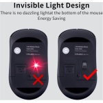 Combo de teclado y mouse inalámbricos, teclado delgado y delgado con receptor USB, clic silencioso, 2400 DPI, interruptor de tijera inalámbrico de tamaño completo, para laptop, PC, Windows, gris y - Imagen 9
