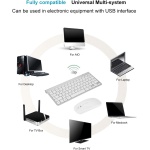Combinación De Teclado Y Ratón Inalámbricos, Kit De Teclado Y Ratón para Ordenador De 2,4 GHz para Oficina En Casa, Trabajo Y Juegos(Plata) - Imagen 4