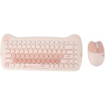 Teclado de Máquina de Escribir con Teclas Redondas Retro de 2,4G, Combinación de Teclado y Ratón Inalámbricos con Teclado de 84 Teclas y Juego de Ratón de 4 Teclas para PC, (Brown) - Imagen 9