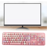 GMLGWW Teclado y ratón inalámbricos, combinación de Teclado y ratón 2.4ghz, con un Teclado Lindo en el Escritorio de la Oficina de hasta 1600 dpi, Adecuado para computadoras portátiles de PC (Rosa) - Imagen 5