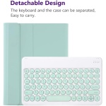 Funda con Teclado Español para iPad 10.2 9a Gen 2021/8a Gen 2020/7a Gen 2019, iPad Air 3 2019, iPad Pro 10.5 2017 con Ratón, Carcasa PU Delgada con Teclado Bluetooth Inalámbrico Magnético (Green) - Imagen 3