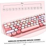 HEMOTON 1 Juego Conjunto de Teclas Punk Teclado para Juegos Teclado de Colores ratón de computadora ratón inalámbrico para portátil ratón de Teclado inalámbrico Teclado de Notebook Ligero - Imagen 2