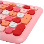 Juego de Teclado y Mouse, Ratones Inalámbricos de 2.4G y Juego de Teclado de 110 Teclas Teclado de Mecanografía de Máquina de Escribir de Oficina Colorido Retro (666 conjunto inalámbrico de color - Imagen 8