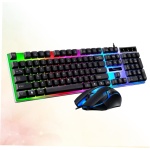 UKCOCO 3 Piezas Teclado con Cable de computadora Teclado LED Teclado inalambrico Teclado mecanico inalambrico Cable USB Teclado USB y LED de Color ratón Brillar Colocar - Imagen 7