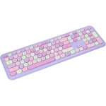 Teclado y Ratón Inalámbricos, Combinación de Teclado y Ratón, Ratón y Teclado para Juegos, Funda Silenciosa Retro Multicolor, Juego de (Conjunto de Teclado y Mouse de Colores - Imagen 2