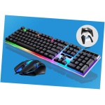 UKCOCO 3 Piezas Teclado con Cable de computadora Teclado LED Teclado inalambrico Teclado mecanico inalambrico Cable USB Teclado USB y LED de Color ratón Brillar Colocar - Imagen 9