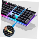 GAXIRE Colocar Ratón USB De La Computadora Teclado Mecanico Inalambrico Led De Color Cable USB Teclado USB y Teclado De Computadora con Cable Ratón y Teclado Brillar - Imagen 4