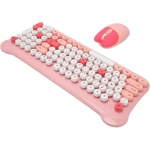 Teclado y Ratón Inalámbricos Teclado y Ratón Coloridos Sensibles Conexión Plug and Play 2,4G para 98 7 8 10 11 2000 (Pink) - Imagen 4