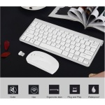 Liukouu Teclado, Slim Slim 2.4GHz Kit de Teclado y Mouse inalámbricos Ratones Teclado y Mouse inalámbricos inalámbricos para Escritorio, computadora portátil(Plata) - Imagen 3