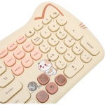 Juego de Teclado Inalámbrico, Ratón Inalámbrico Ergonómico con Tema de Gatito de 2,4 GHz Combinado para Juegos - Imagen 6