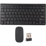 AMONIDA Kit de Ratón de Teclado Inalámbrico Inteligente, Tecla Silenciosa Compacta, Combo de Ratón Inalámbrico Portátil, Baja Potencia, Antideslizante para Oficina (Negro) - Imagen 7