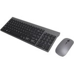 Ratón de Teclado Inalámbrico de 2,4G, Adaptador USB, Combinación de Teclado y Ratón Inalámbricos, Teclas Duraderas Silenciosas para Estudio (Gris Oscuro) - Imagen 2