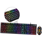 Uonlytech 3 Juegos Juego de Teclado y Mouse con Cable USB Teclado y Mouse USB Juegos ergonómicos Ratones inalámbricos computadora portátil ratón de Teclado para Juegos ratón ergonómico Punk - Imagen 3