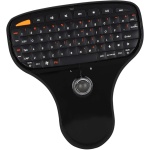 ASHATA Mini Teclado Inalámbrico de 2,4 GHz con Ratón Trackball, Rueda de Desplazamiento, Teclado Multimedia USB, Control Remoto Inalámbrico QWERTY para Windows, Smart TV, PC y Portátil - Imagen 2