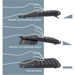 Perixx Periduo-606 - Juego de Teclado Compacto ergonómico y ratón Vertical inalámbrico, reposamuñecas Ajustable y Teclas de Perfil bajo, dpi Ajustable, QWERTY español - Imagen 3
