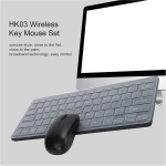 Snufeve6 Juego de Teclado Y Ratón, Teclado Y Ratón Combinado Ratón Inalámbrico Juego de Ratón con Teclado Inalámbrico con Filtro de Teclado para Oficina para el Hogar(Negro) - Imagen 5