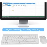 dsheng Equipo Combinado, Teclado y Ratón Inalámbricos del Ratón del Teclado 2.4G, Artículo 108 (White) - Imagen 5