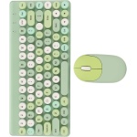 DAUZ Teclado y Ratón Inalámbricos 86 Teclas Amplia Compatibilidad Teclado y Ratón Coloridos y Elegantes Inalámbrico de 2,4 GHz para PC (Green) - Imagen 8