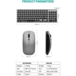 Conjuntos de teclado inalámbrico de 2,4 GHz y Bluetooth, teclado y ratón inalámbricos con baterías recargables, teclado ultrafino con teclado numérico para PC/Laptop/Mac,QWERTY,con ratón - Imagen 7