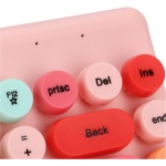 Goshyda Combo de Teclado Y Ratón, USB Inalámbrico Estilo de Escritura Retro 86 Teclas Botones Multimedia Ratones con Teclado, para Oficina en Casa(Rosa Color Mezclado) - Imagen 3