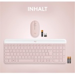 Logitech MK470 Combo con Teclado Inalámbrico Estilizado - Compacto, Silencioso, Receptor USB 2.4 GHz, Conectividad Plug n' Play - Disposición QWERTZ Alemán - Rosa - Imagen 10