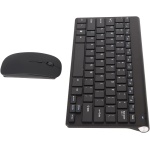 AMONIDA Kit de Ratón de Teclado Inalámbrico Inteligente, Tecla Silenciosa Compacta, Combo de Ratón Inalámbrico Portátil, Baja Potencia, Antideslizante para Oficina (Negro) - Imagen 2